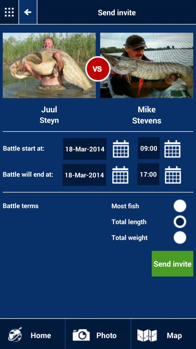 Daag je vrienden uit voor een Mycatch Battle en laat zien wie de beste visser is