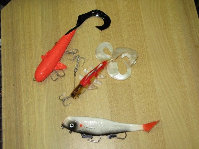 Drie softbaits van Suxxes